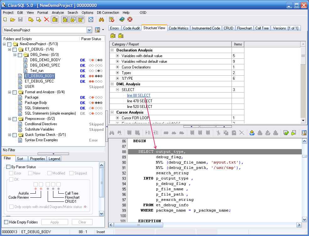 ClearSQL for Oracle