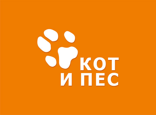 Логотип для зоо магазина Кот и Пес