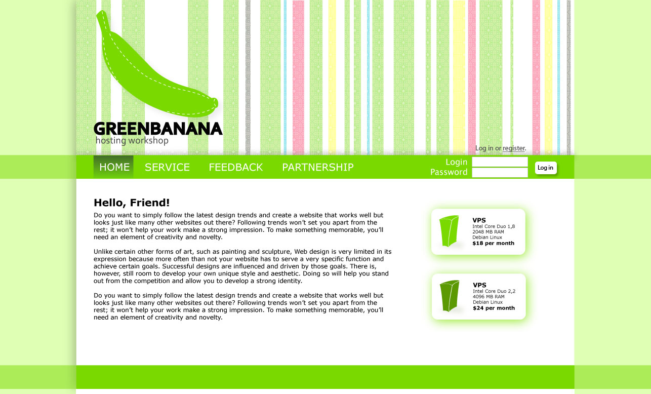 Greenbanana hosting