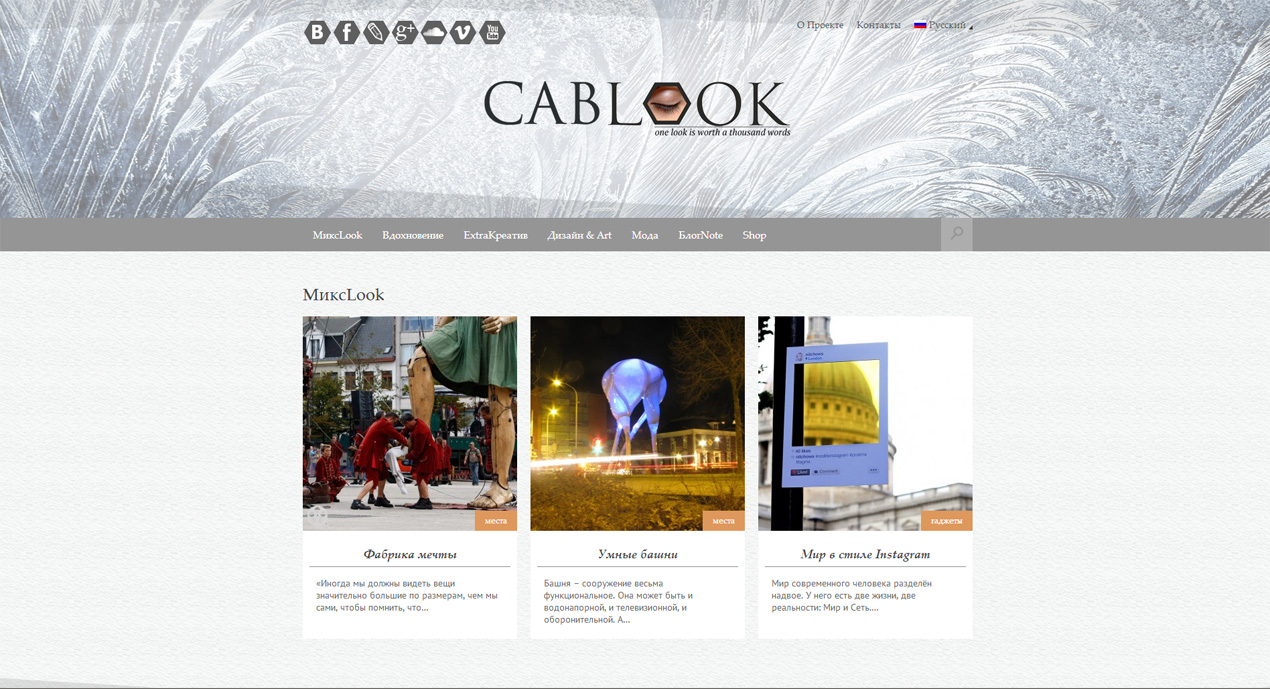 Дизайн интернет-журнала cablook.com