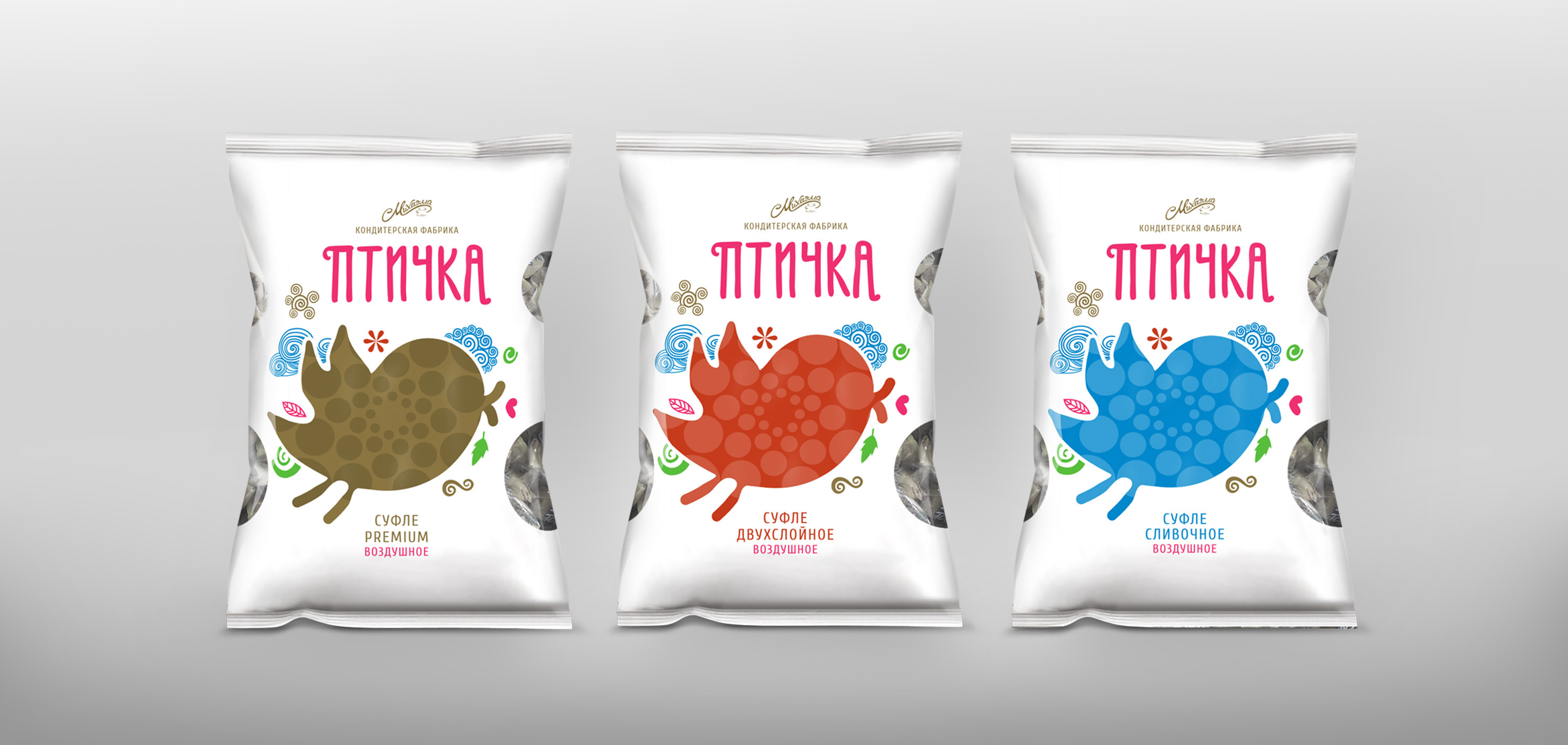 Упаковка с прозрачным окном для конфет &quot;Птичка&quot;