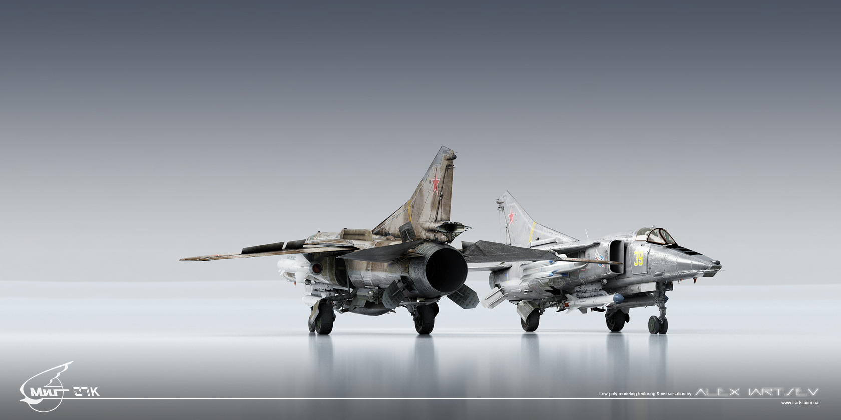 Low-Poly модель МиГ-27