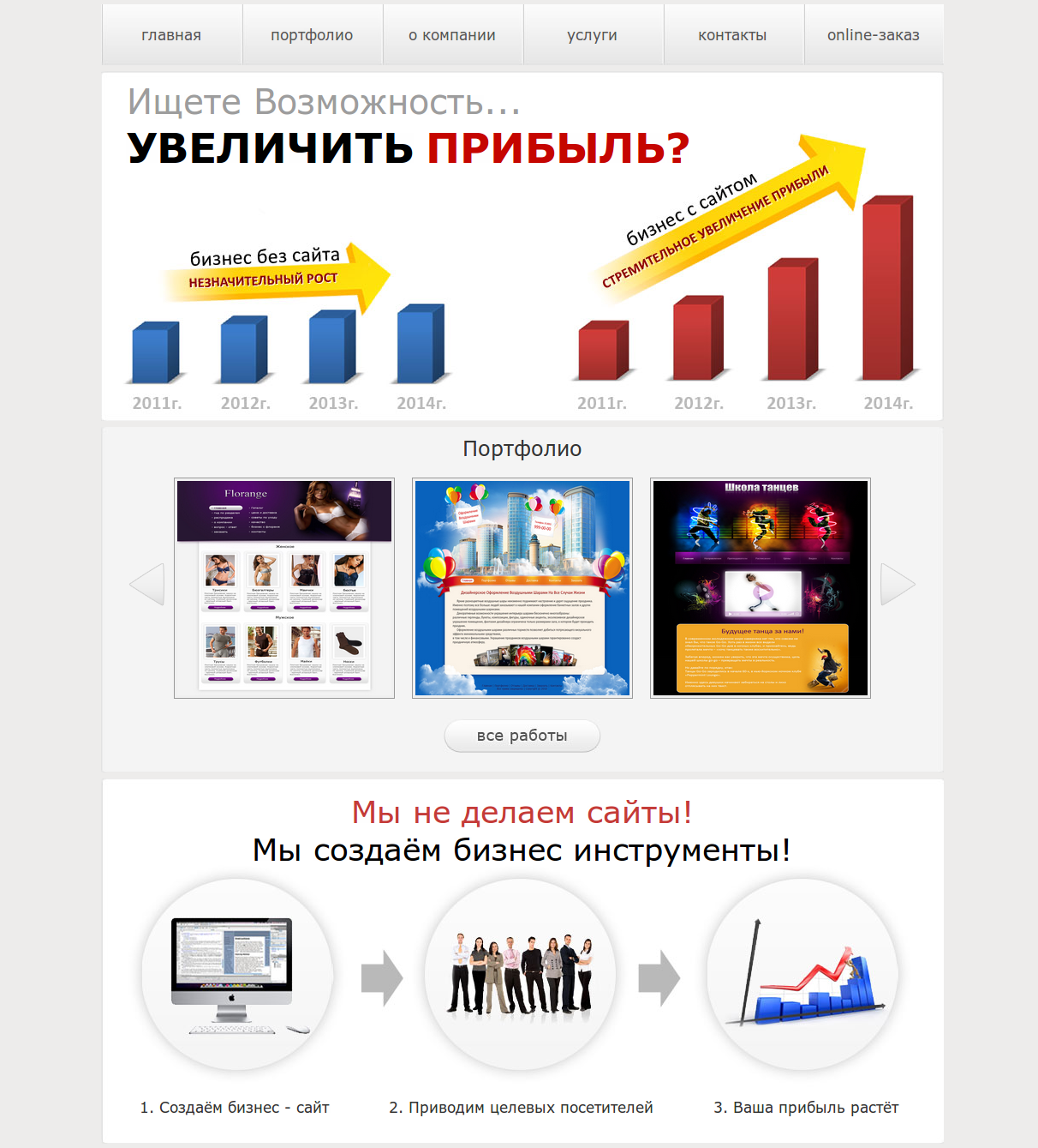 Сайт веб-студии Business-Websites