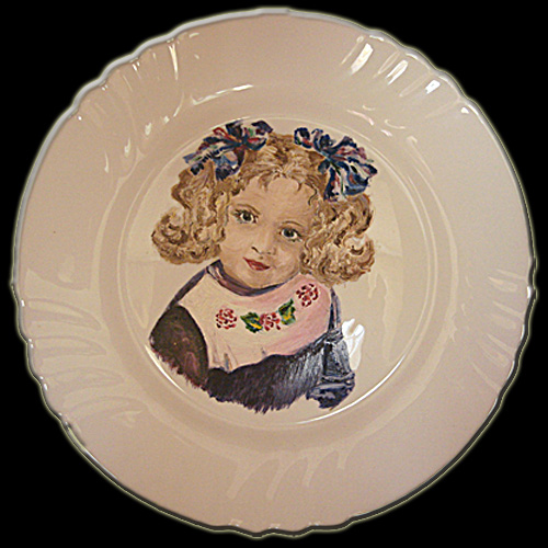Декоративная керамическая тарелка - Катя