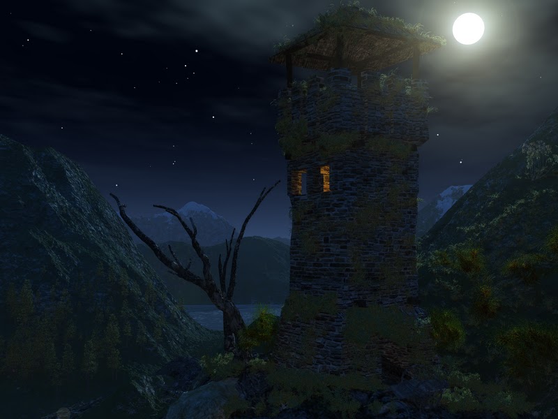Заброшенная башня(ночь)