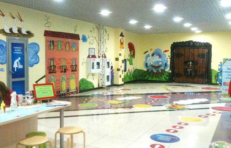 Оформление детской игровой зоны (Тематическая роспись стен)