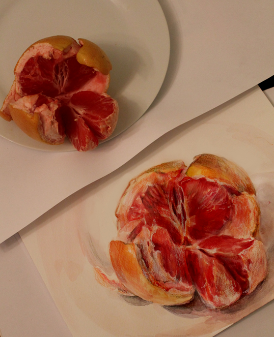 Реализм 2 - грейпфрут (акварель)