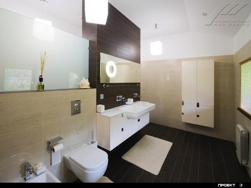 Проект интерьера ванной комнаты