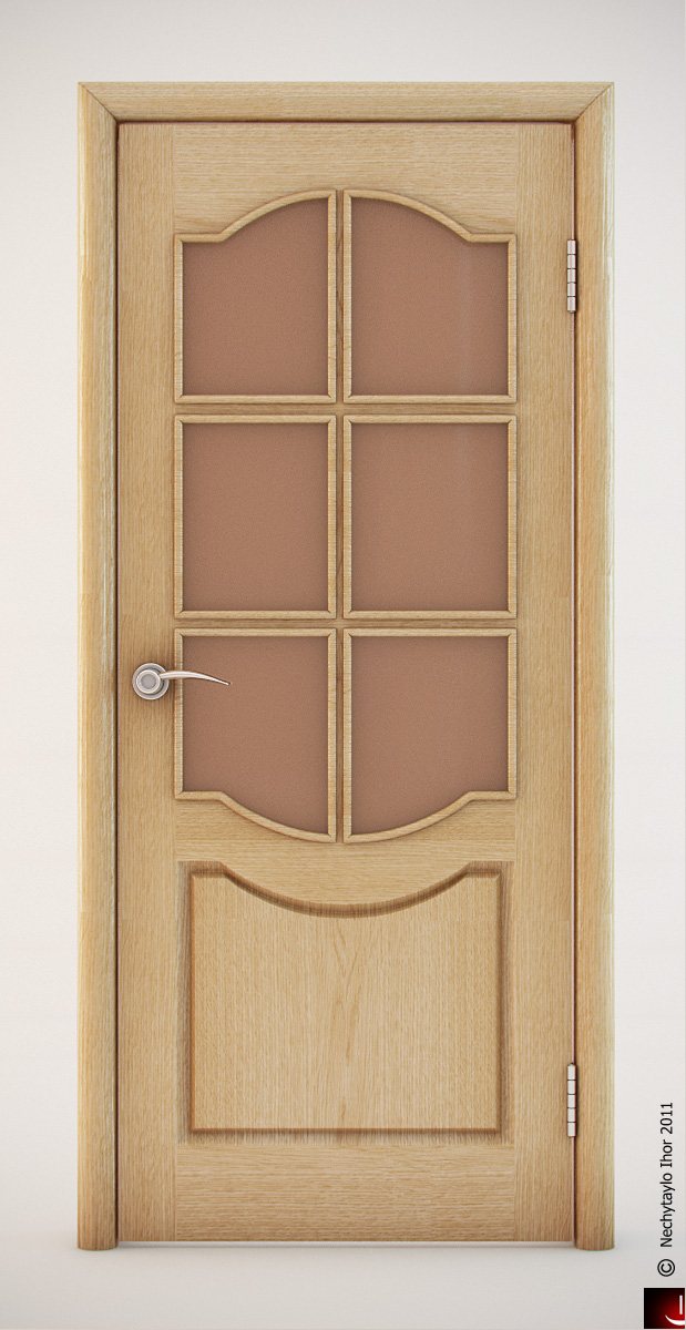 Деревянная дверь 3D модель