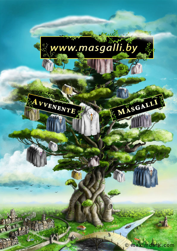 Рекламная открытка для компании «Masgalli».