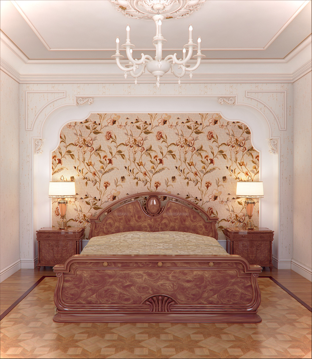 Спальная комната ( цветовой вариант) . Ковенский пер.