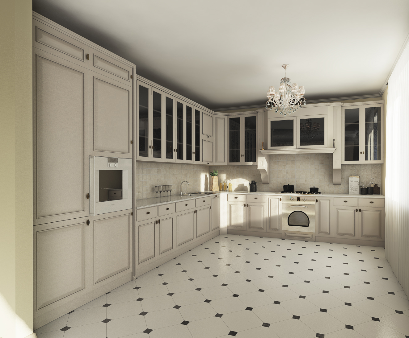 3D визуализация дизайн-проекта кухни