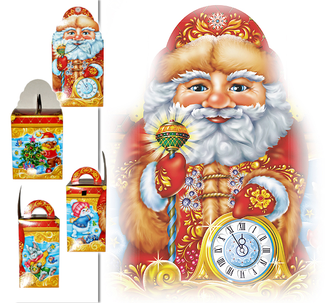 новогодняя упаковка Дед Мороз