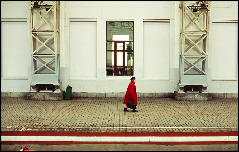 The red railway woman