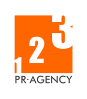 Вариант лого для PR агенства One Two Three