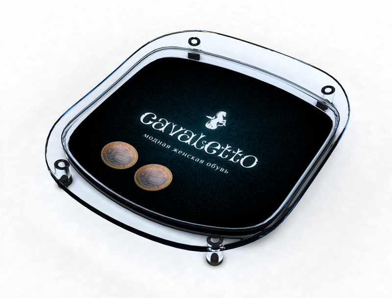 Монетница 3d модель и дизайн наклейки Cavaletto