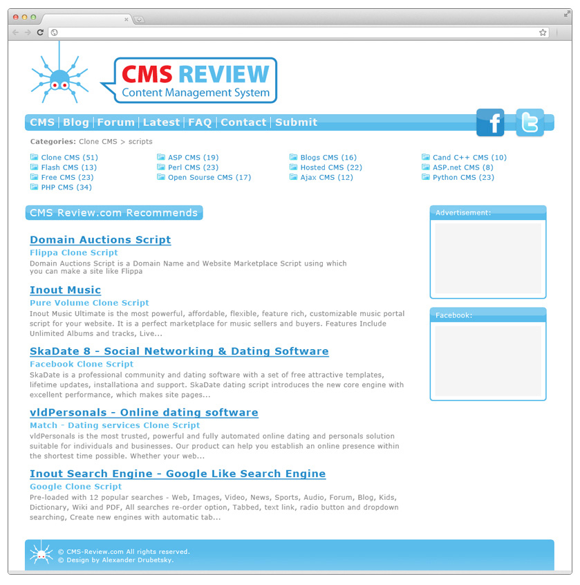 Веб Дизайн CMS Review Web Site