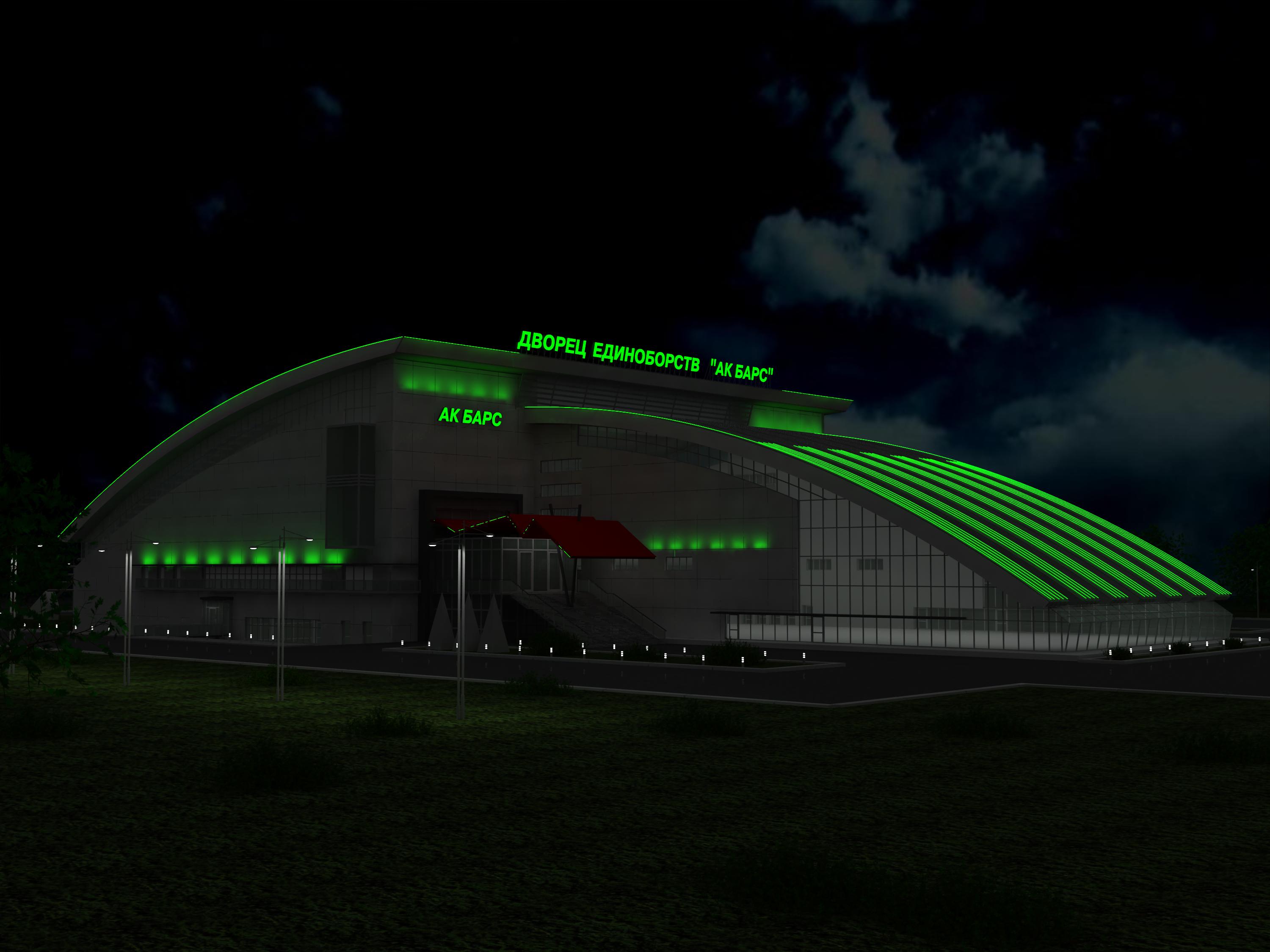 архитектурная подсветка спортивного комплекса (2009)