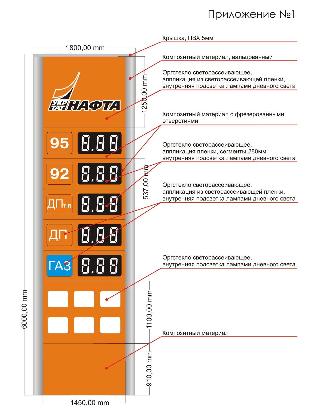 Конструктив стелы