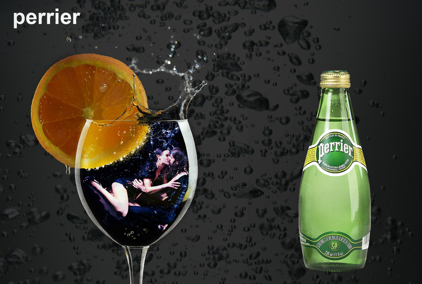 Рекламный щит perrier