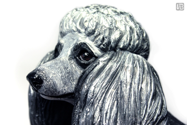 скульптура собаки. Пудель. Полимерная глина+ акрил