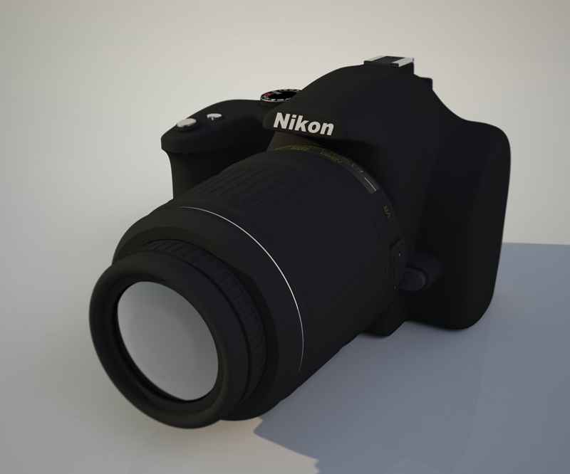 3д модель фотоапарата nikon D3000