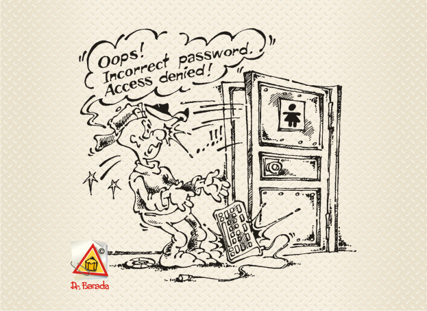 Карикатура - Incorrect password