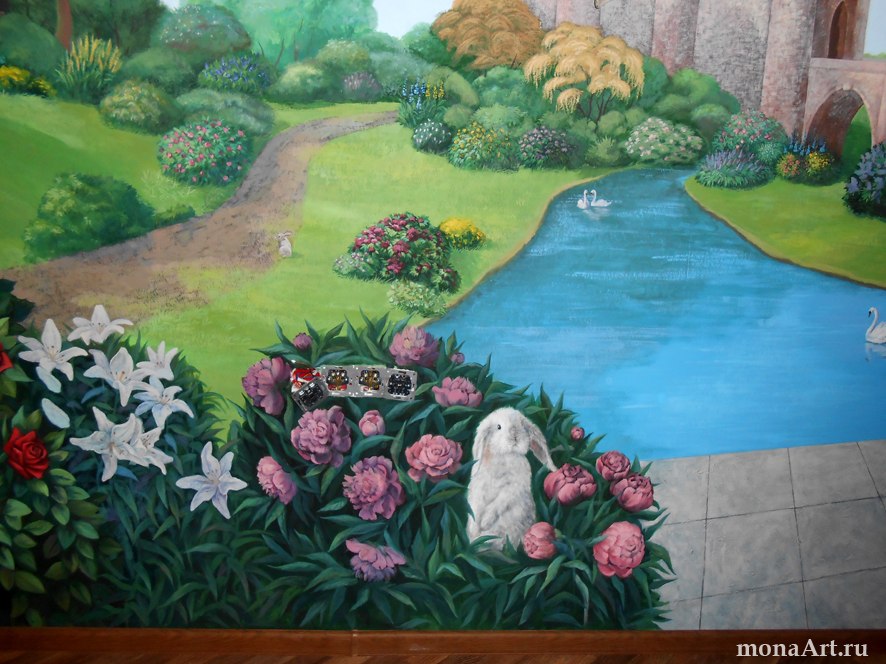 Роспись стен в детской &quot;Райский сад&quot;