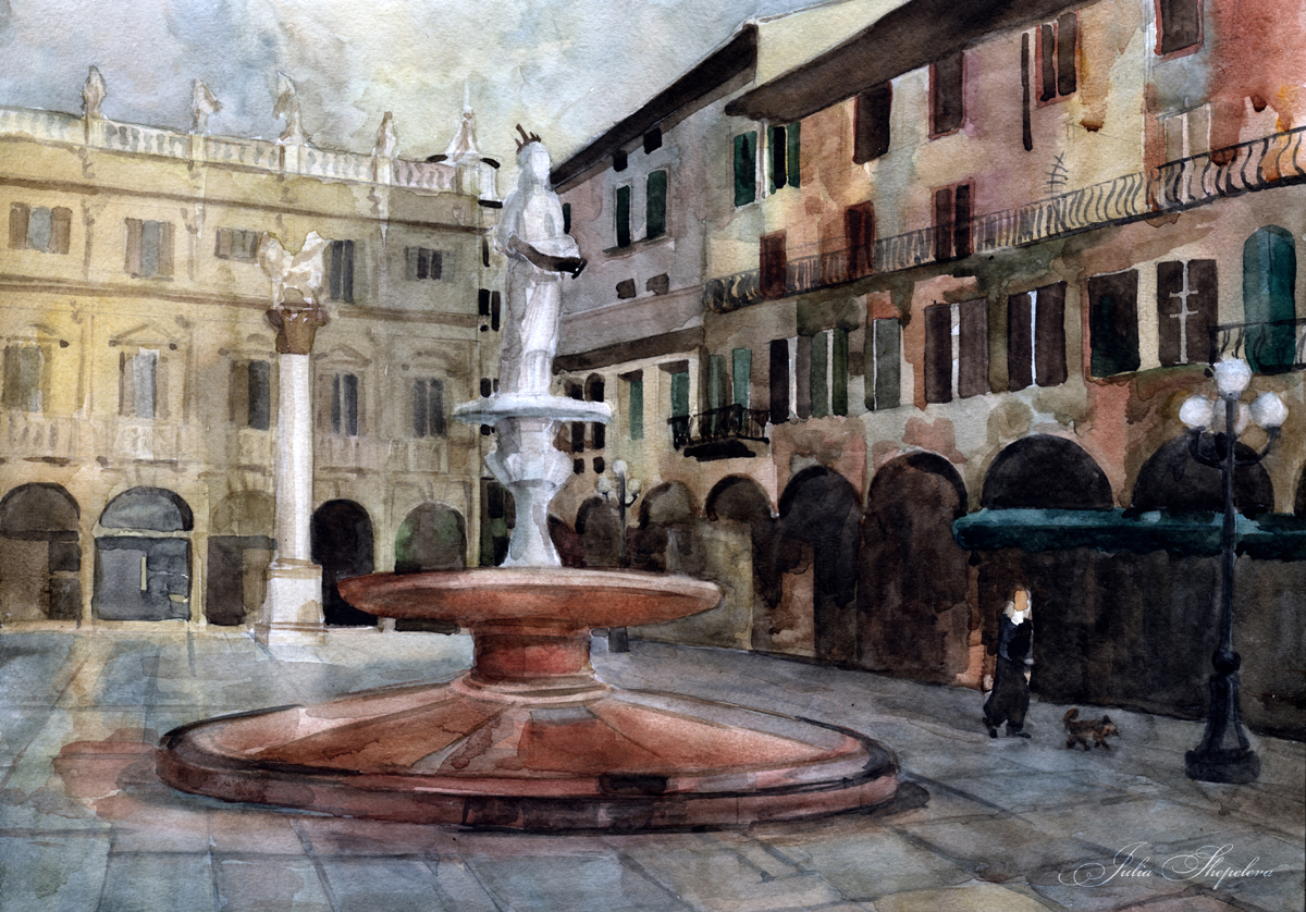 Verona, piazza Ebre