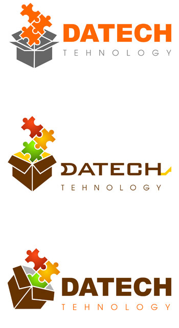 Этапы работы логотипом для ИТ-компании – ООО «ДАТЭК» (Datech)