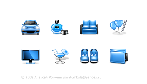 Blue icons