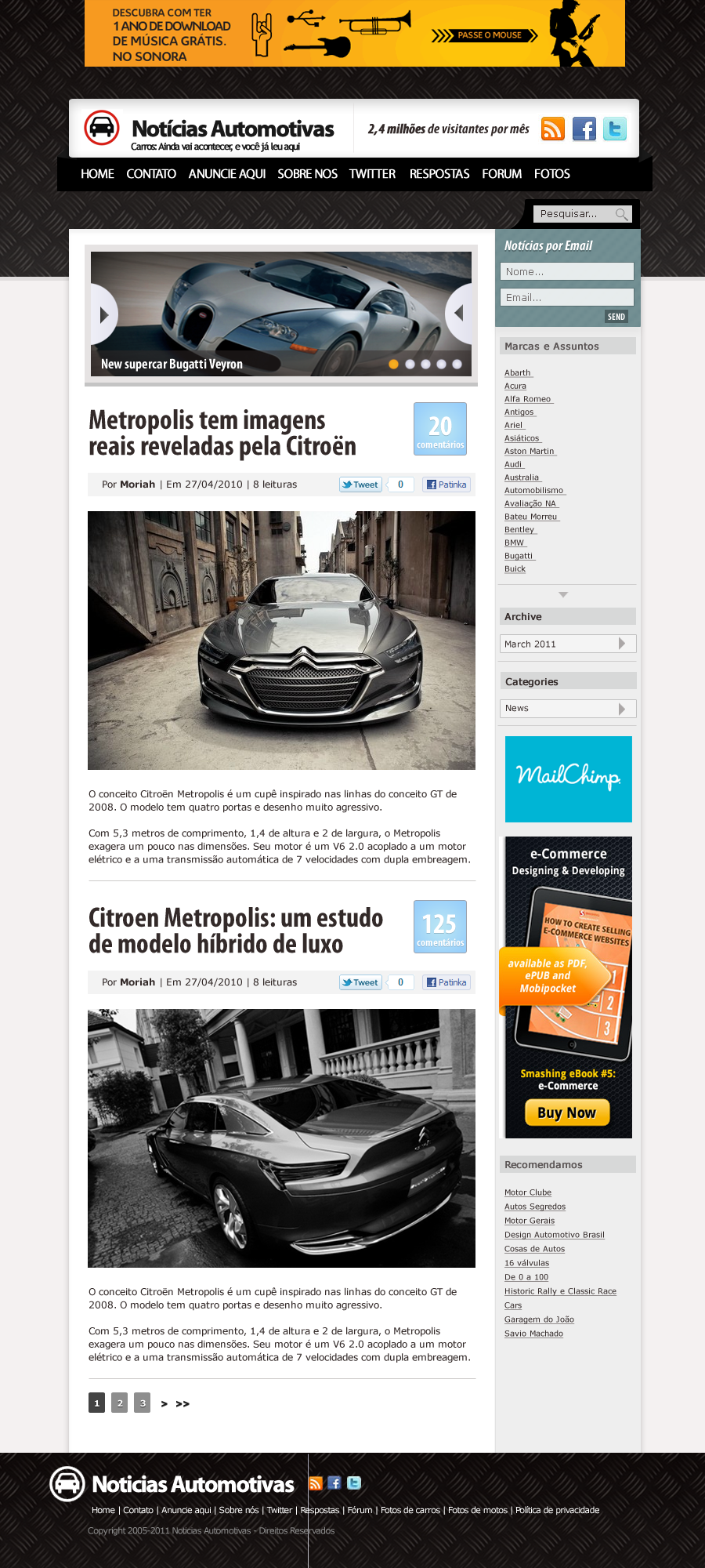 Cайт Noticias Automotivas