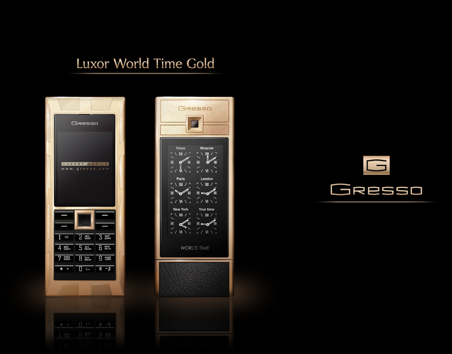 LUXOR WORLD TIME GOLD — Эксклюзивные мобильные телефоны класса &quot;л