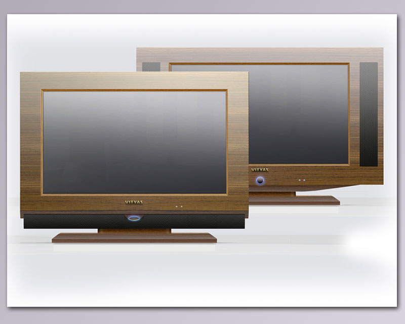 Телевизор LCD в корпусе из дерева