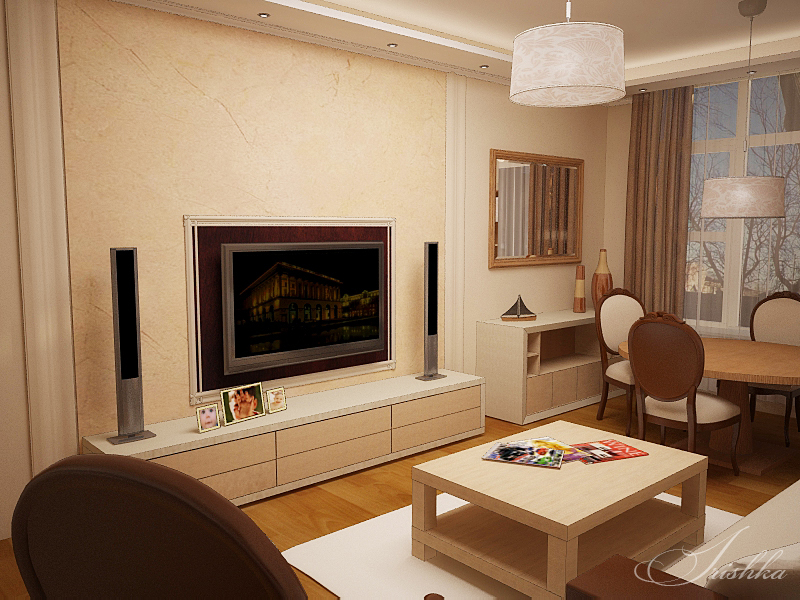 Дизайн гостинной комнаты-12