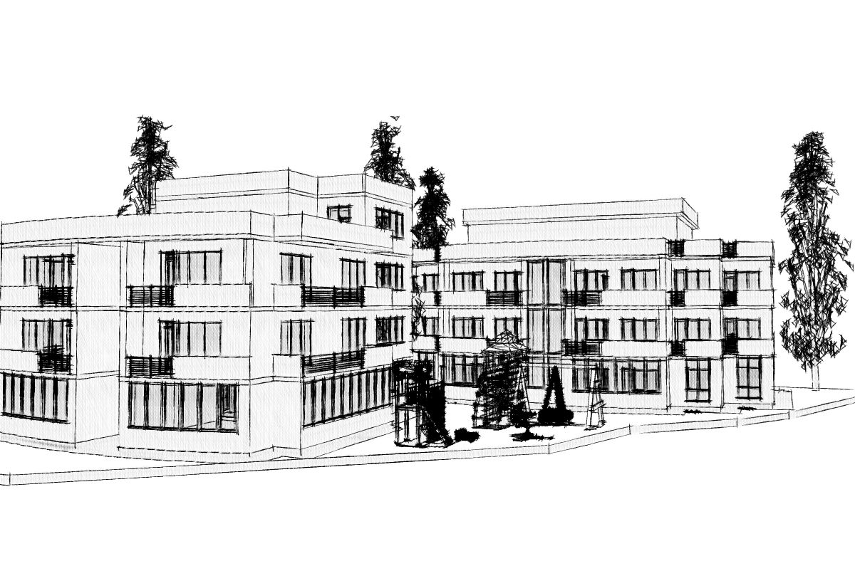Эскиз малоэтажных многоквартирных жилых домов, г. Геленджик