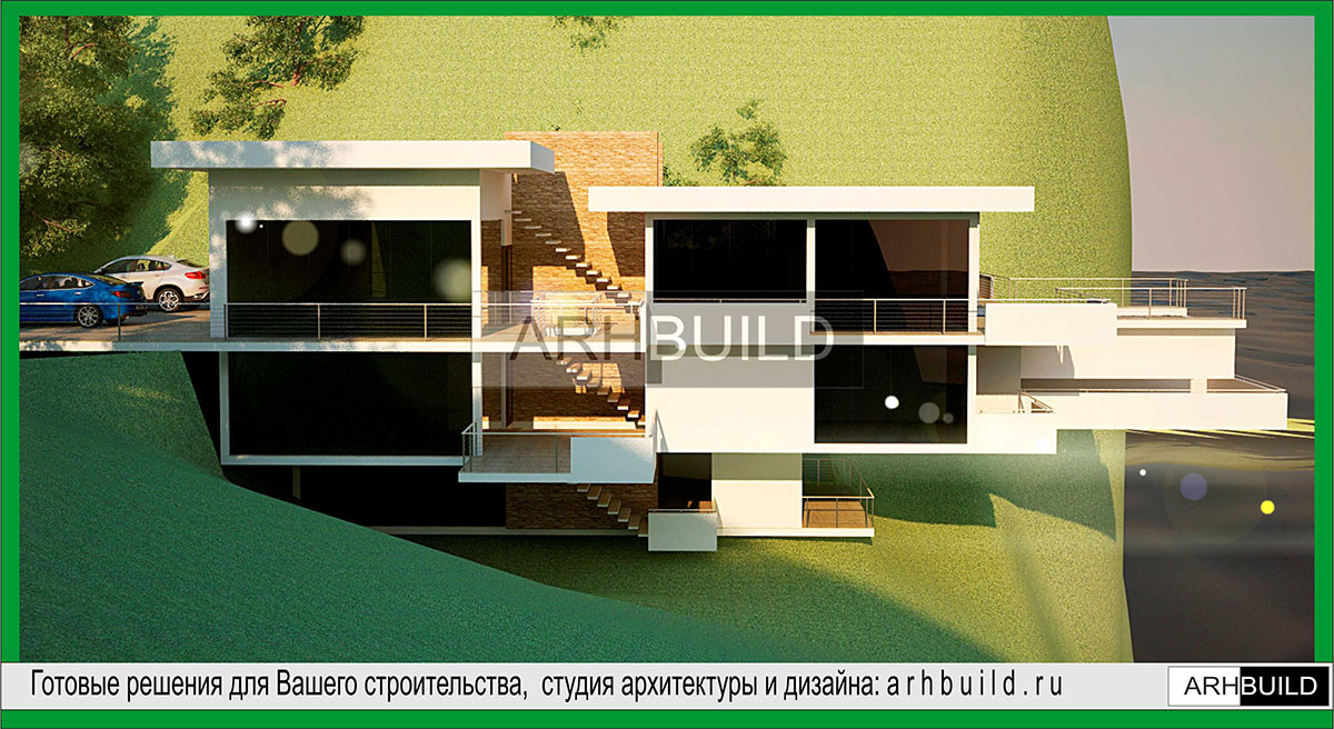 Проект роскошного особняка, расположенного с видом на Чёрное море