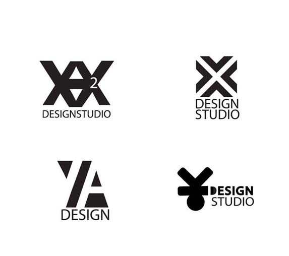 варианты логотип для дизайн-студии &quot; YAV2&quot;