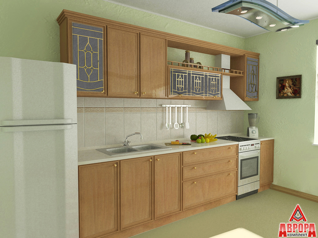 визуализация корпусной мебели - кухонный гарнитур