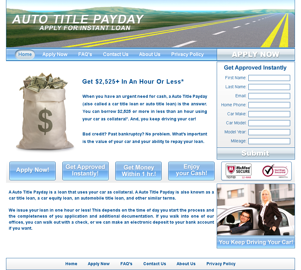 Auto title loan очередной