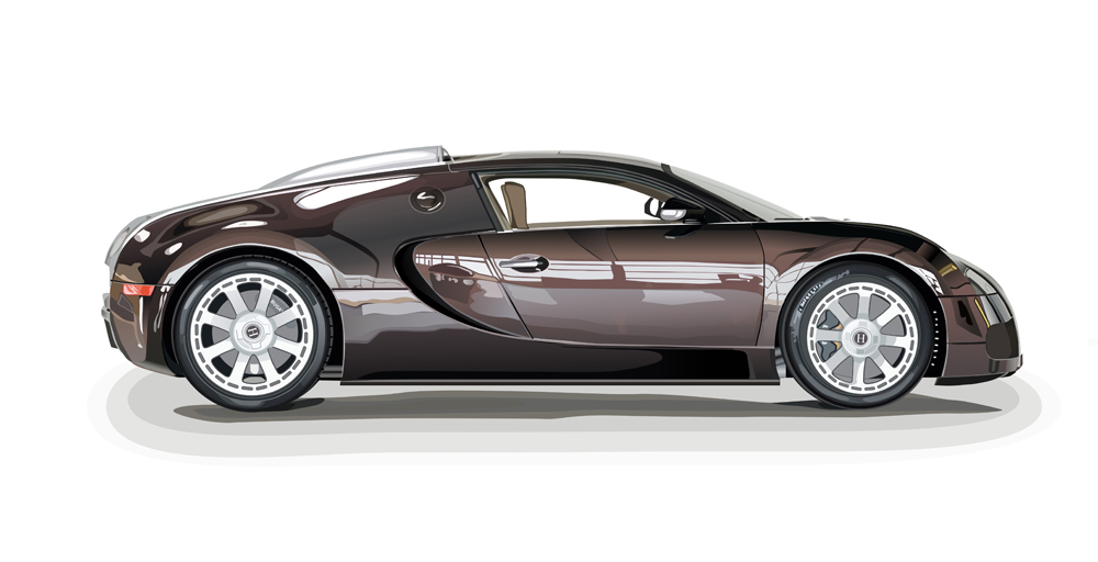 Bugatti Veyron. Векторная графика.