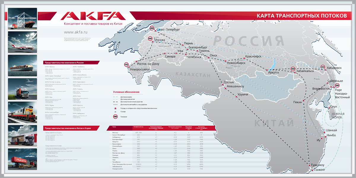 Настенная карта для управляющей компании AKFA