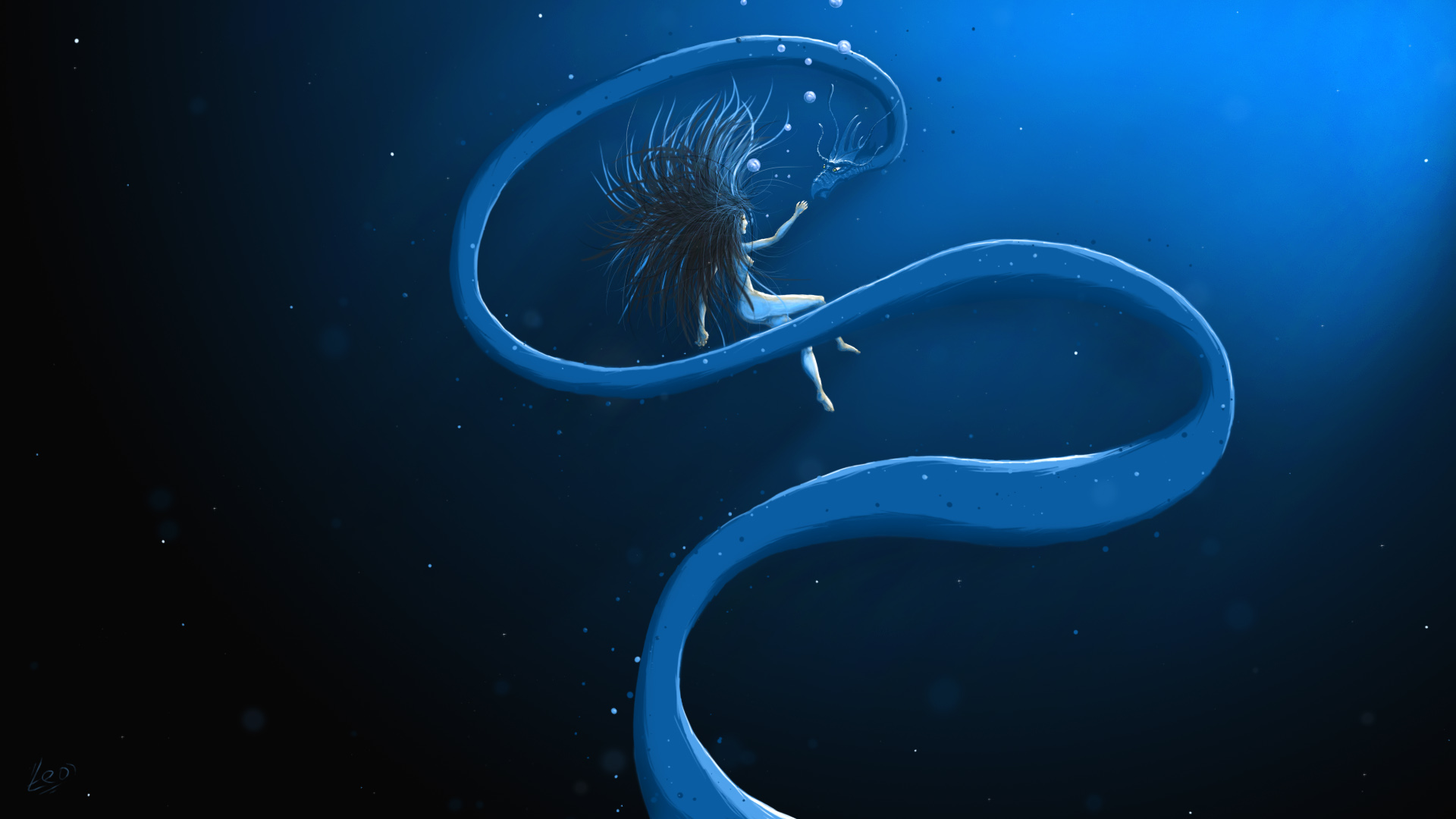 In deep water