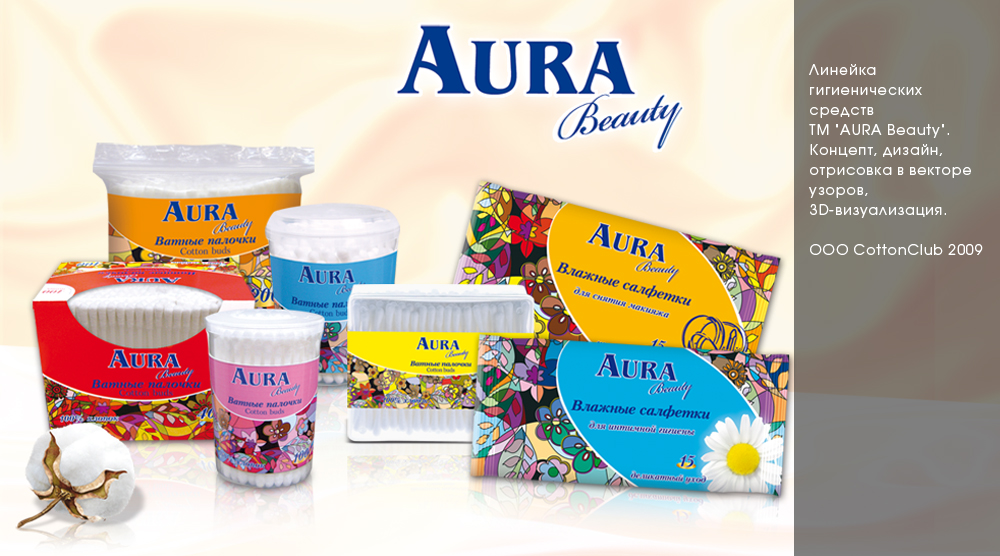 Влажные салфетки и ватные палочки &quot;AURA Beauty&quot;