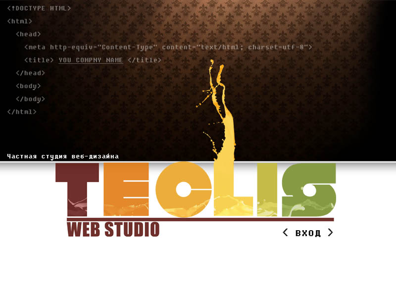 Teclis web studio ( один из вариантов главной страницы)
