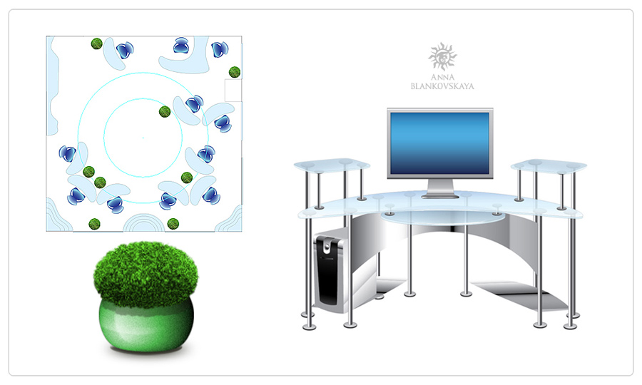 концепция рабочего места дизайнера