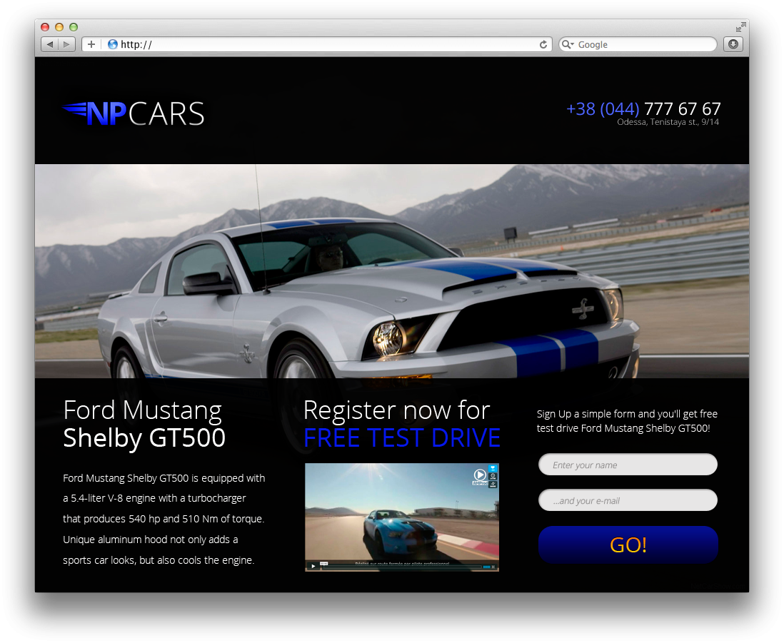 Landing page