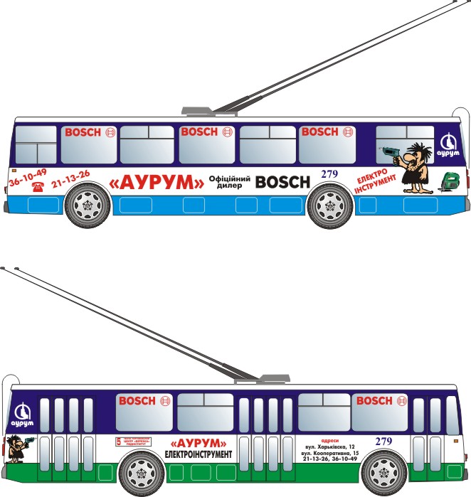 Реклама на тролейбус