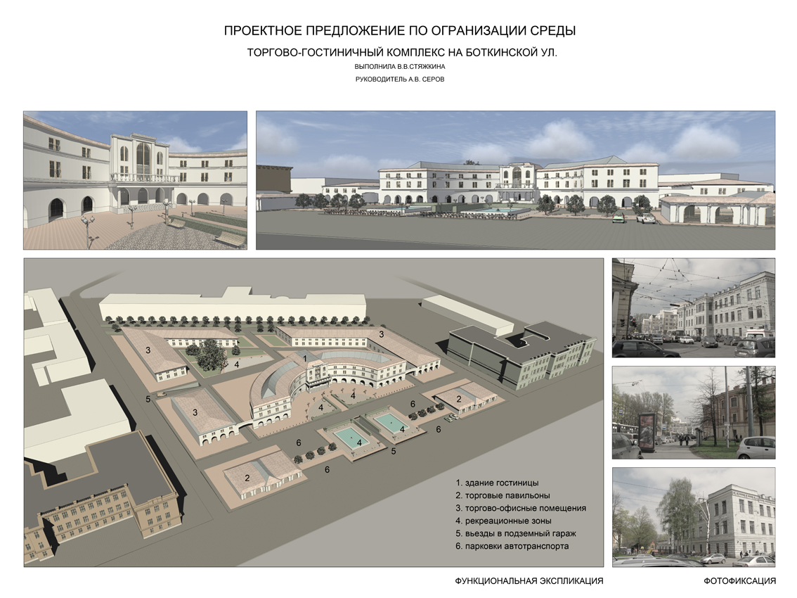 проект торгово-гостиничного комплекса на Боткинской ул.