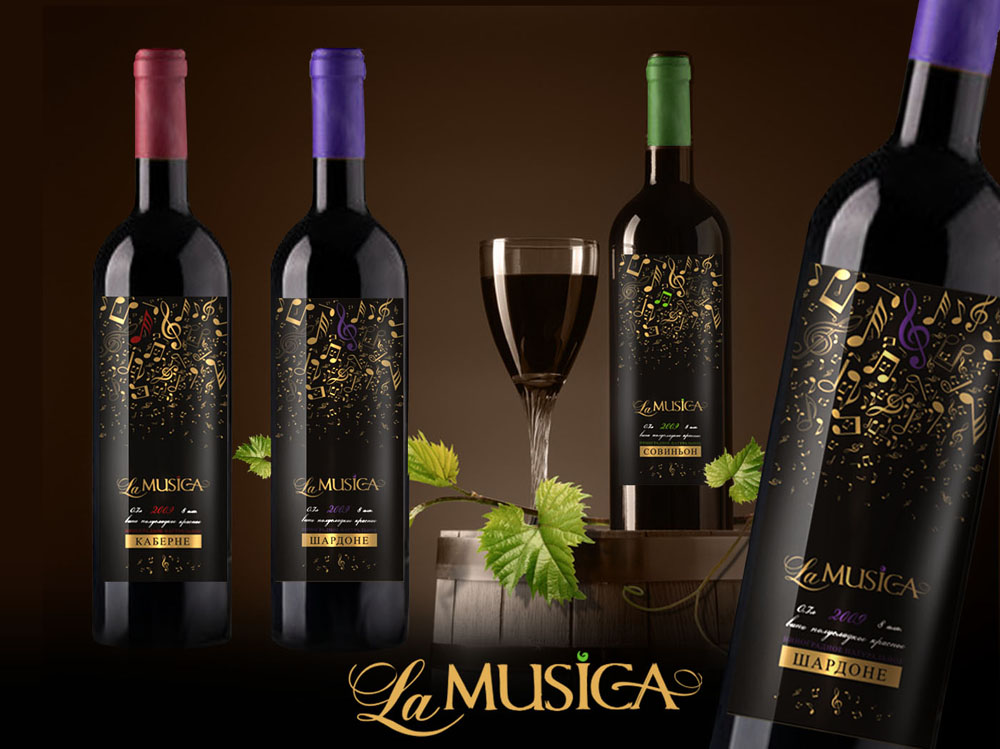 Дизайн для линейки вин La Musica  1